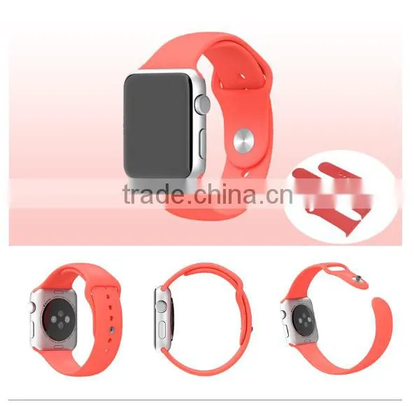HOT Factory price 38mm/42mm Colorful Silicon Watch Strap for Apple Watch
