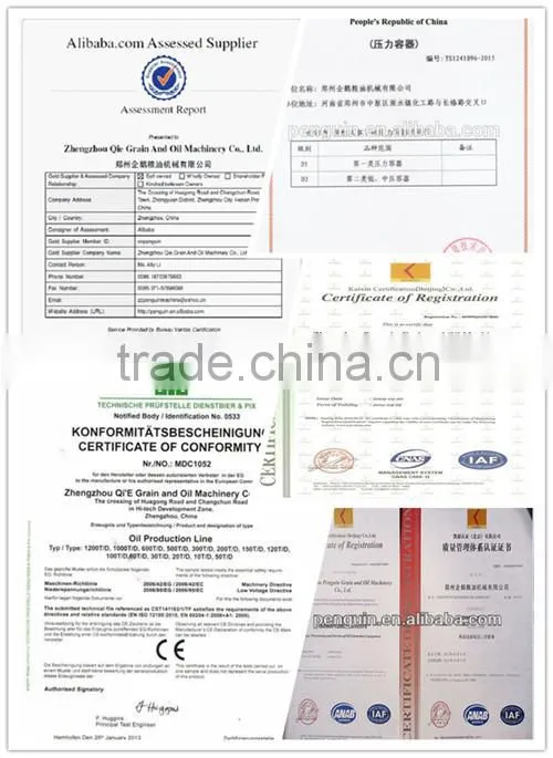 maize germ oil extraction machine with ISO