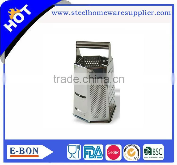 Cheese Grater 6-sided Stainless Steel Box Grater Kitchen Tool