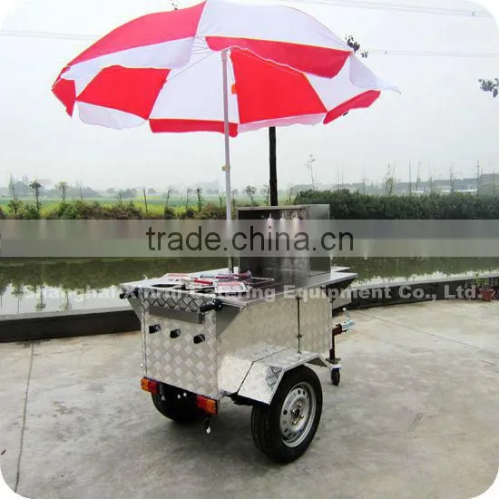 2013 Preferential Price 3 Wheels 1.1M Electric Mobile Small Hot Dog Trailer Cart XR-HD110 A