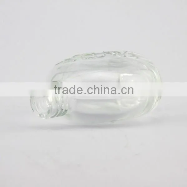 Clear unique design glass empty nail polish bottle customized accept