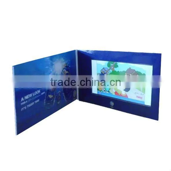 7 inch video brochure Promotional advertising MP4 video player card for gift item