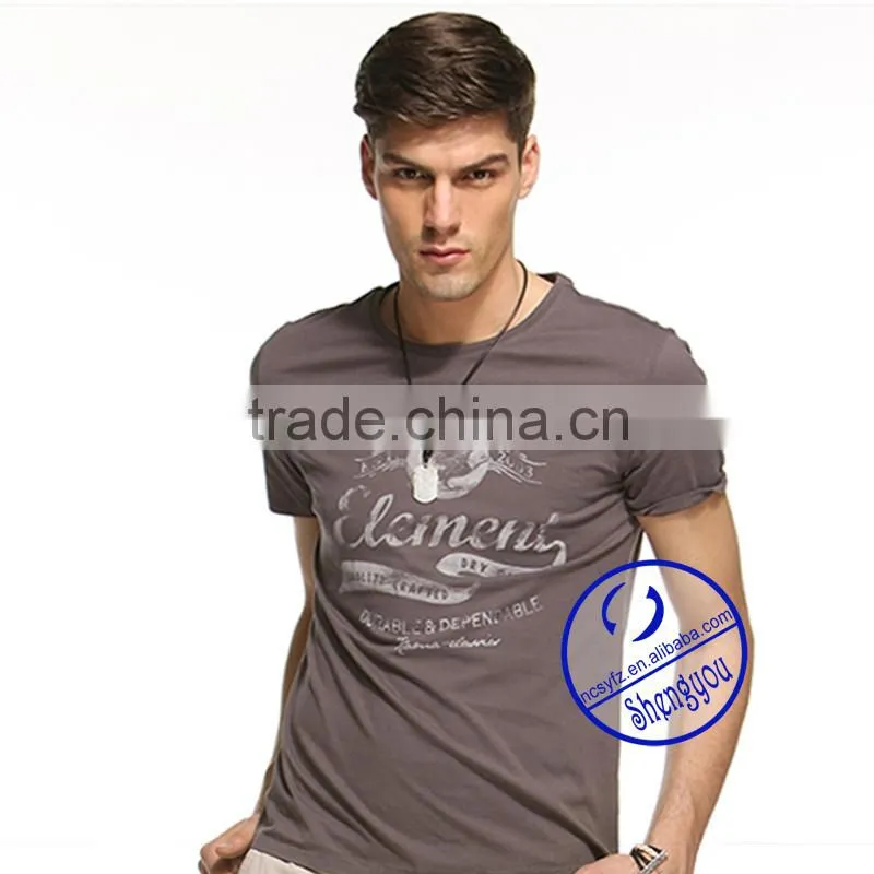 Custom combed cotton men's print t-shirt wholesale china