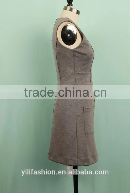 Good stitching sleeveless office suit styles formal dress suit woman suit design