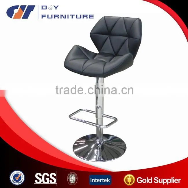 Comfortable bar stool high chair , Adjustable Swivel Modern metal bar stool with cushion