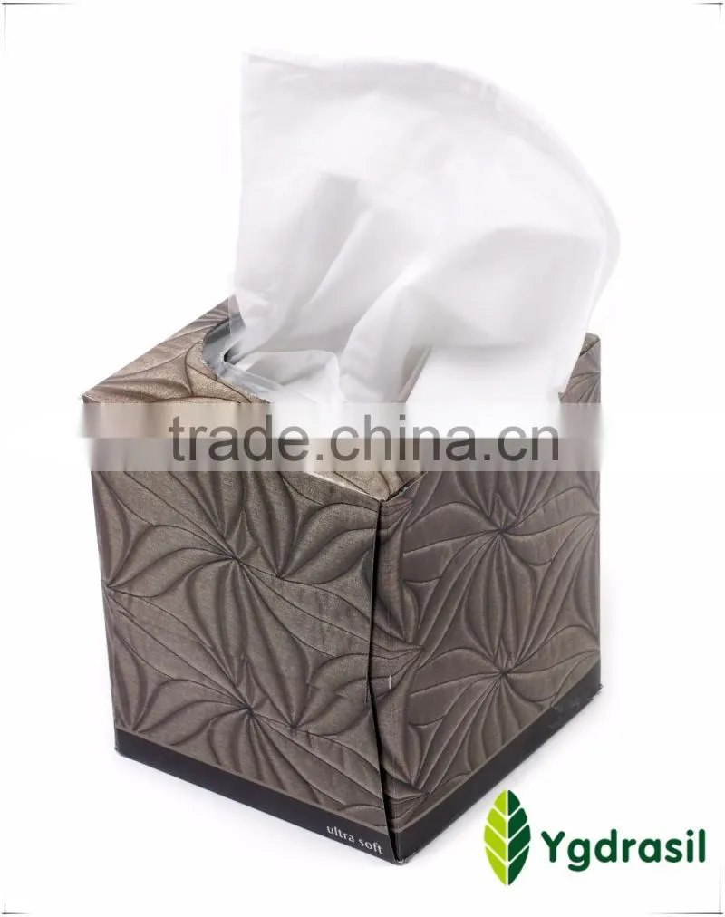 facial tissue paper wholesalers sqadrate small box design China manufactures