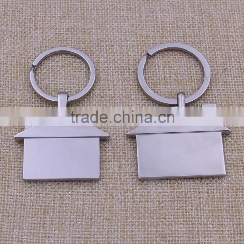 Promotion gifts custom logo metal house shape keyring