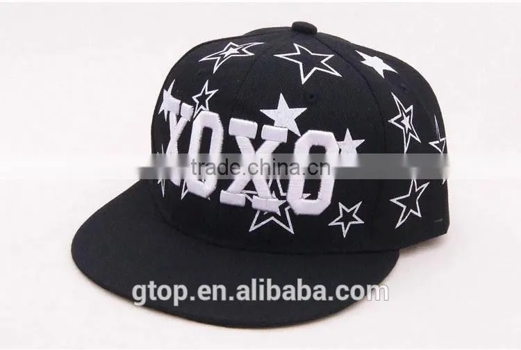 Baseball cap Hip hop flat snapback visor hat letter embroidery printing