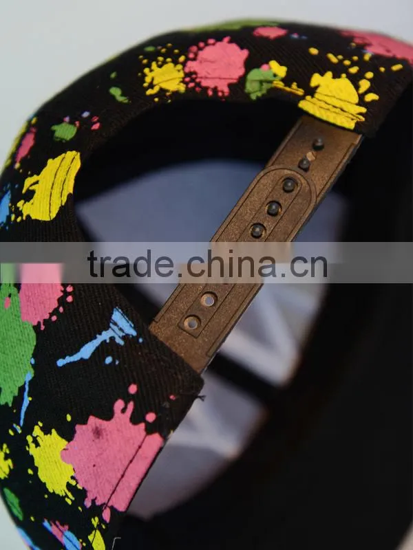 6 panel 3D embroidery attractive fully printing custom made hats for unisex