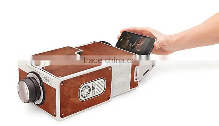 Lowest DIY mini cardboard android mobile phone smartphone LCD projector