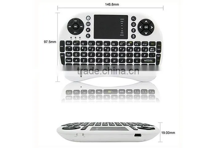 2.4Ghz Mini Wireless Fly Air Mouse keyboard Built-in with High Sensitive Smart Touchpad