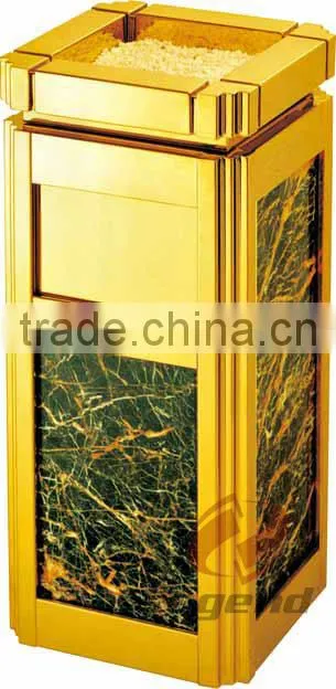 Hotel lobby luxury square dustbin in China