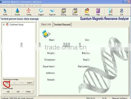 Hot new products for 2014 full body health analyzer bio magnetic analyzer