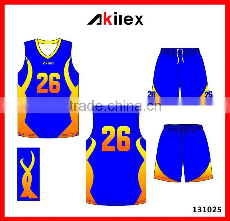 Sublimated basketball jersey uniform design