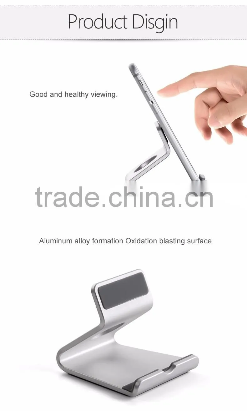 Aluminum desktop smartphone stand