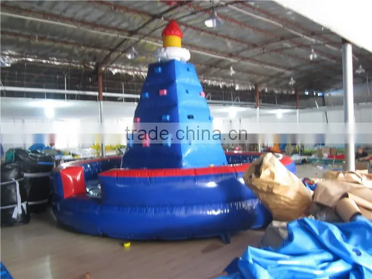 2016 best sell outdoor inflatable rock climbing wall for sale