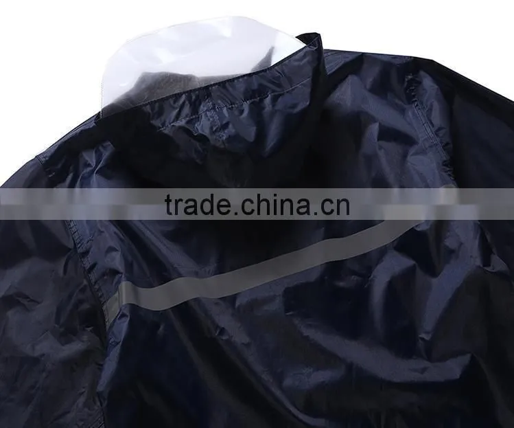 high quality outdoor portable foldable reflective hoodie raincoat