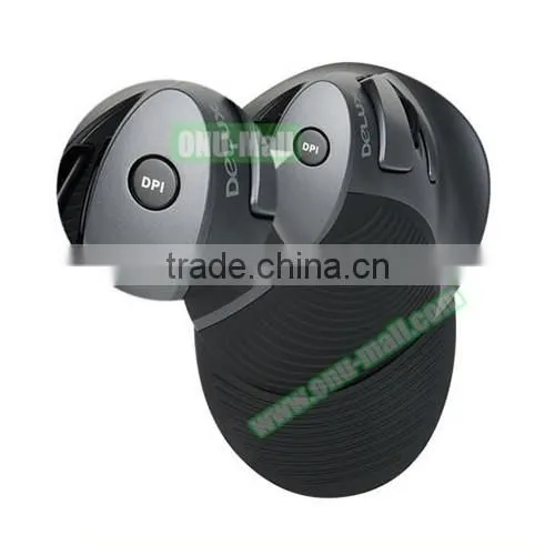 Shenzhen Factory OEM Delux M618 Wireless Vertical Ergonomic Mouse, USB Upright Laser Comfort Mice