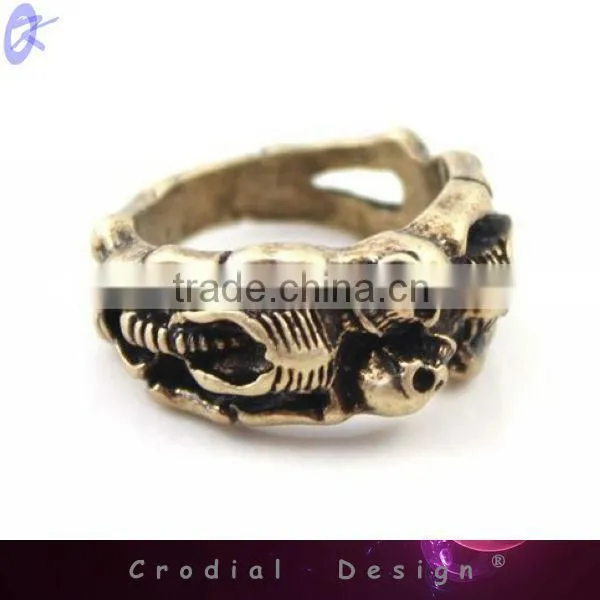 2013 New Products Cheap Skull Design Gold Skull Rings For Boy Fashion Jewelry Gift
