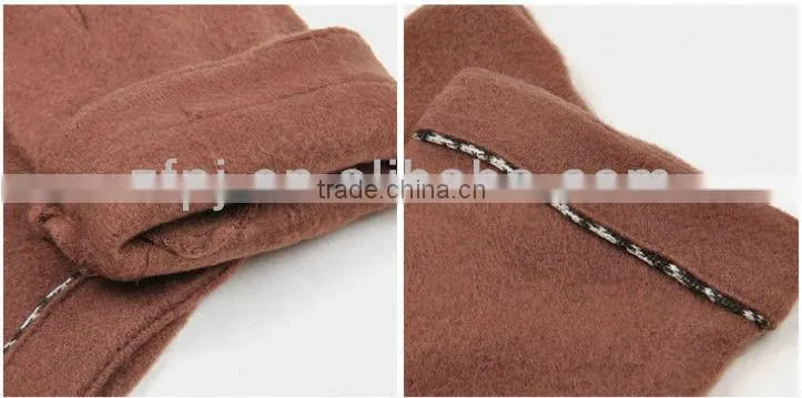 plain style touchscreen gloves woolen for ipad