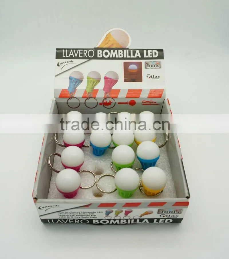 Wholesale bulb shaped led key chain light
