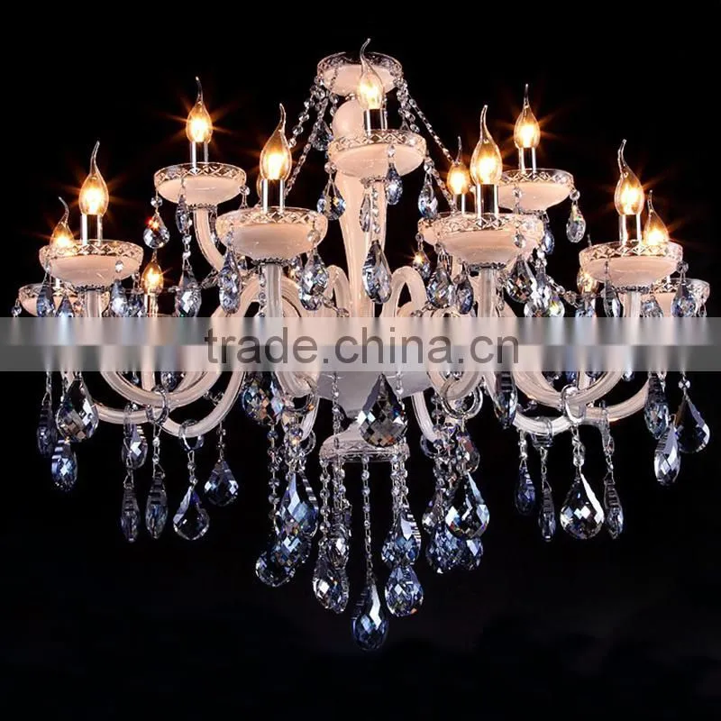 Black crystal glass chandelier lights for ballroom