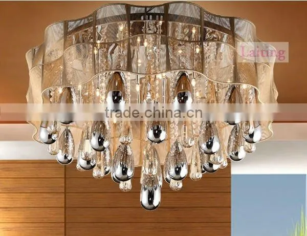 Contemporary Clear Crystal Chandelier & Fancy Led Light