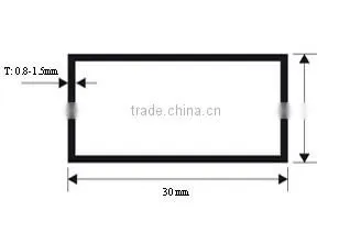 15*30mm Chrome Rectangle Iron pipe fitting