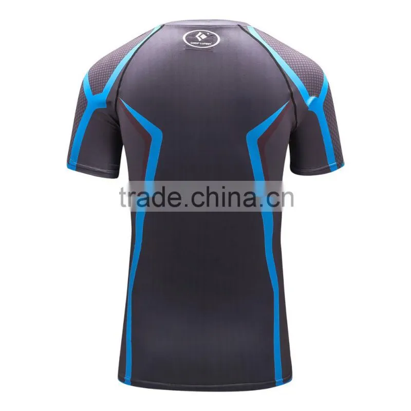 Men T Shirt Marvel Compression Shirts Outdoor Sport Bodybuilding Gym Fitness Jersey Casual Tees