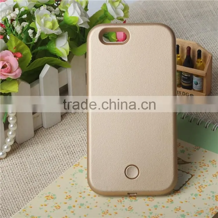 New LED Cell Phone case for Iphone 6S. Exclusive design by Suodarui. Super bright LED lighting great for Selfie and Flashlight.