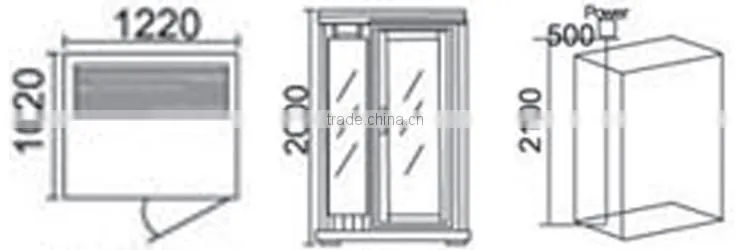 New design corner indoor carbon infrared sauna room