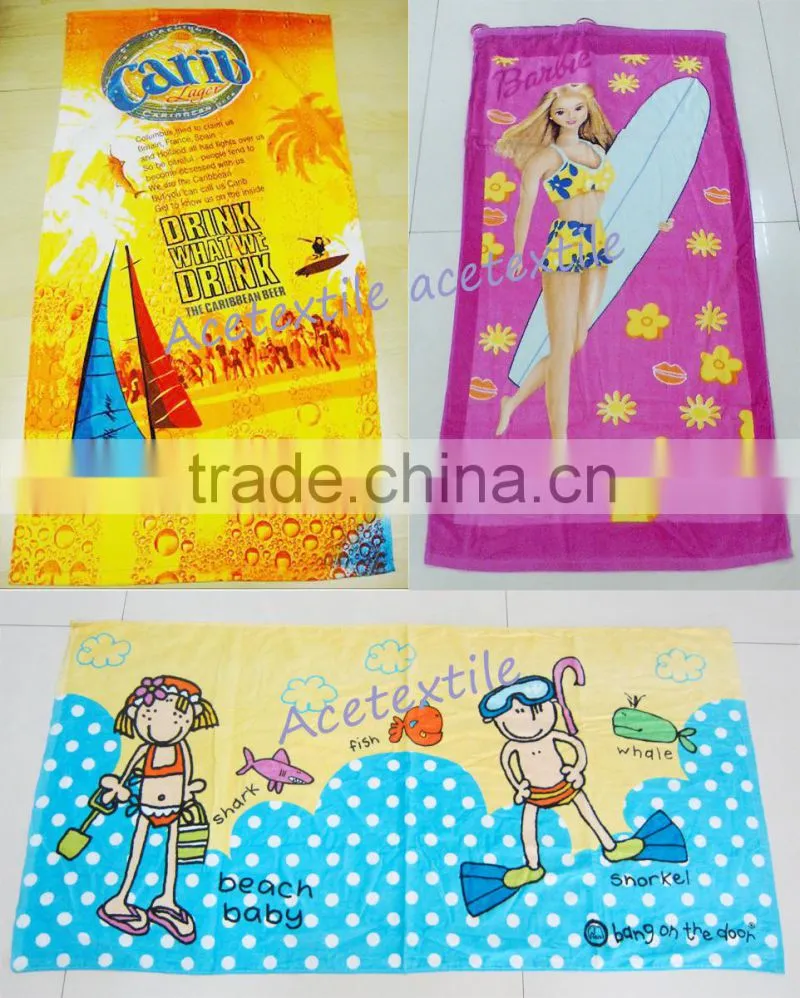 2016 wholesale cheaper purple pineapple printed cotton swim beach towel