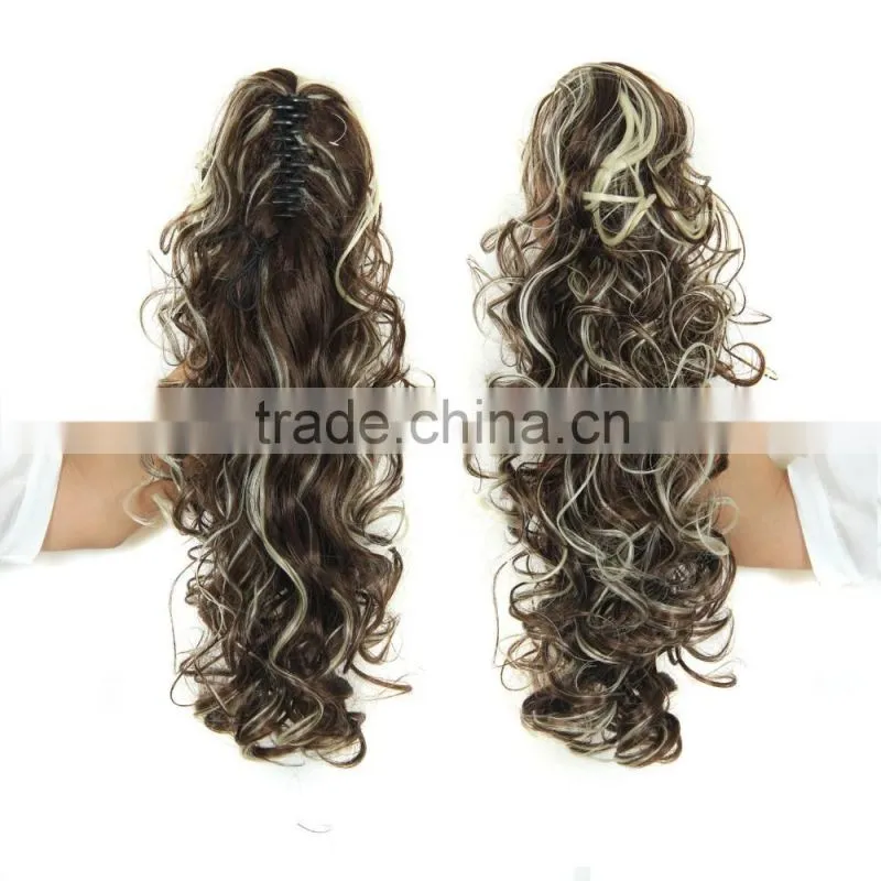 Ponytail synthetic hair curly style many colors possible