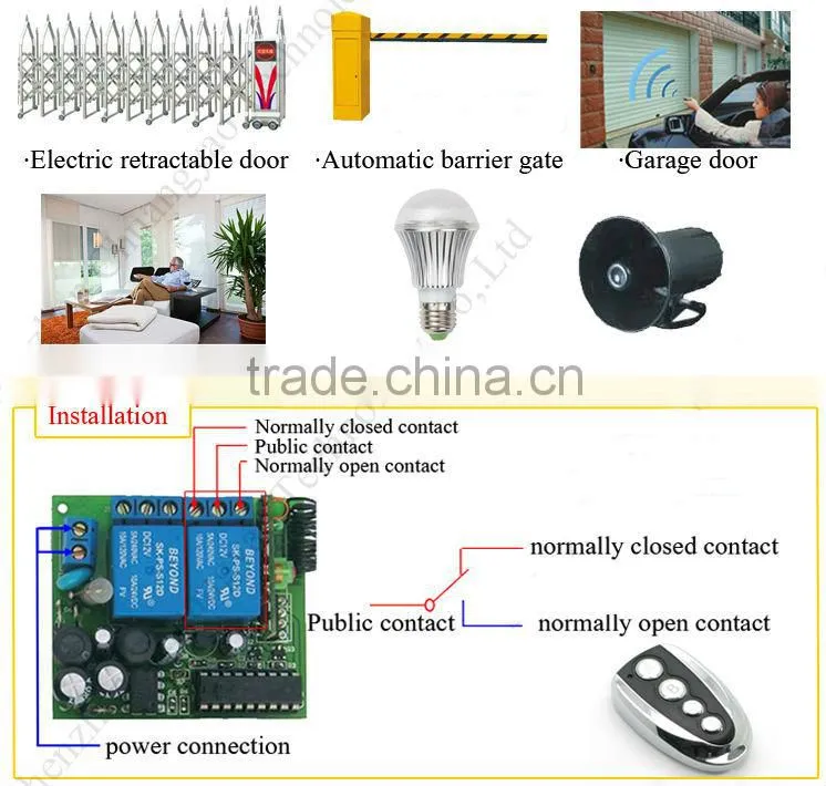 4 keys RGB led wireless automatic smart HCS301 car remote controller CY071