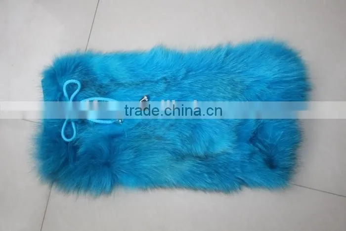 Deluxe Style Pretty Ladies Fox Fur Leg Warmes High Knee Fur Socks Fur Boots Warmers