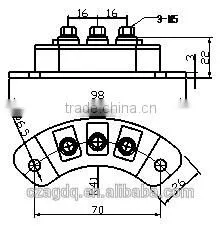 Withstand Voltage AC 2500v Rotating Rectifier Bridge