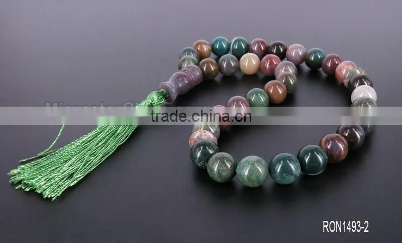 Manufacturing 33 beads of India agate gemstone beads prayer beads toptan tesbih