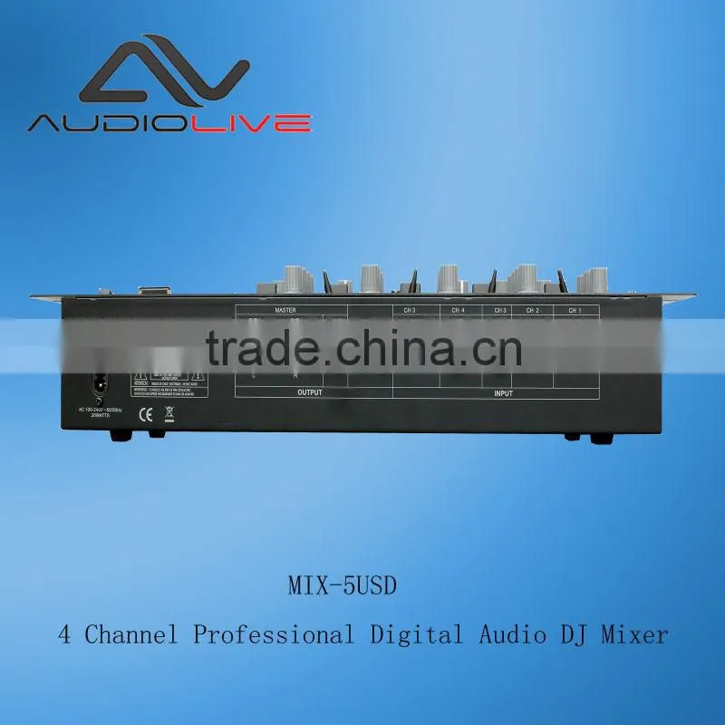 professional mixer console 5 channel Mix-5USD usb audio mixer console