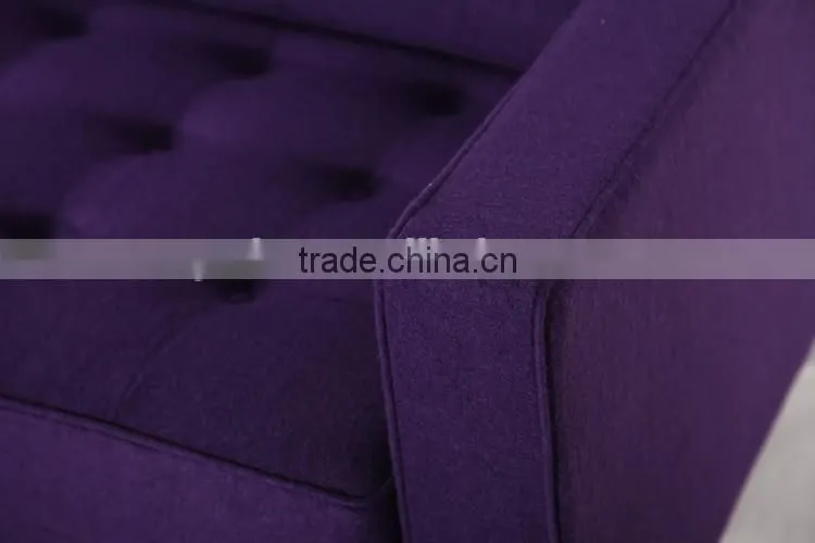 High quality premium wool fabric purple florence knoll sofa wholesale
