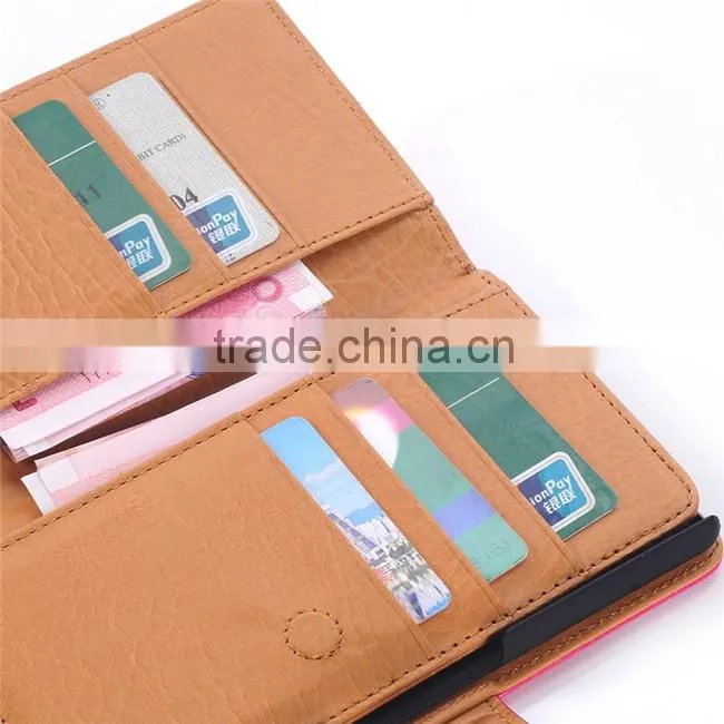 Book Style Wallet Genuine Leather Cover Case For Sony Xperia Z4