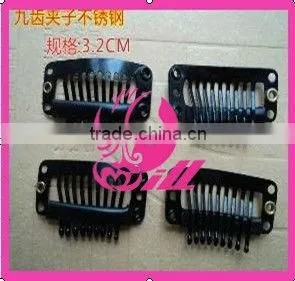 Black clips hair extension clip hair extension snap clips