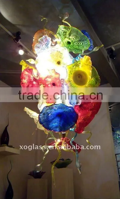 art glass chandelier lighting xo-0789 and hand made chandelier lighting