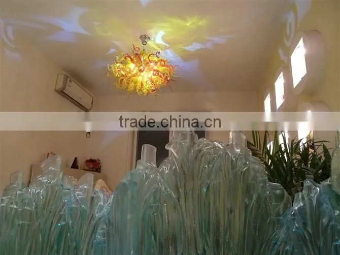 Decorative hand blown art gallery glass coloured glass pendant light