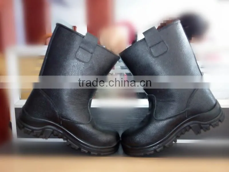 industrial cheap workman's steel toe brand stylish PU outsole safety boots with artificial wool for winter
