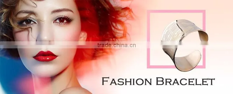 Cheap Simple Fashion Punk Charming Lady Open Cuff Bangle