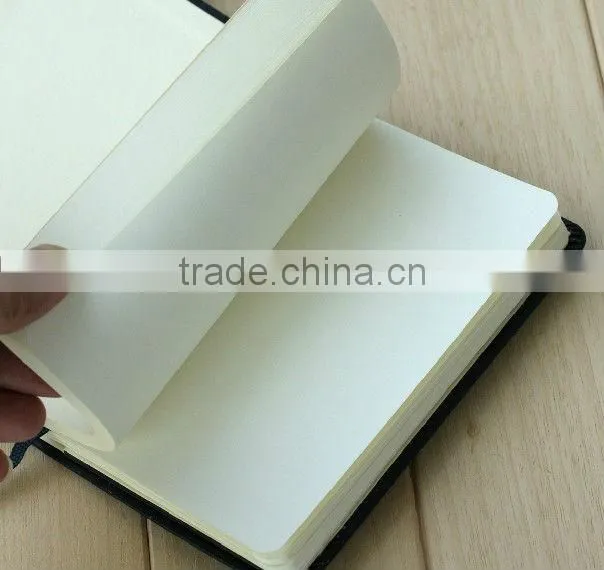 Leather pocket hardcover notebook with elastic rope