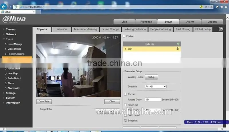 Original Dahua 4MP IPC-HDBW4421R-AS IP network camera Support POE & Micro SD storage Audio alarm