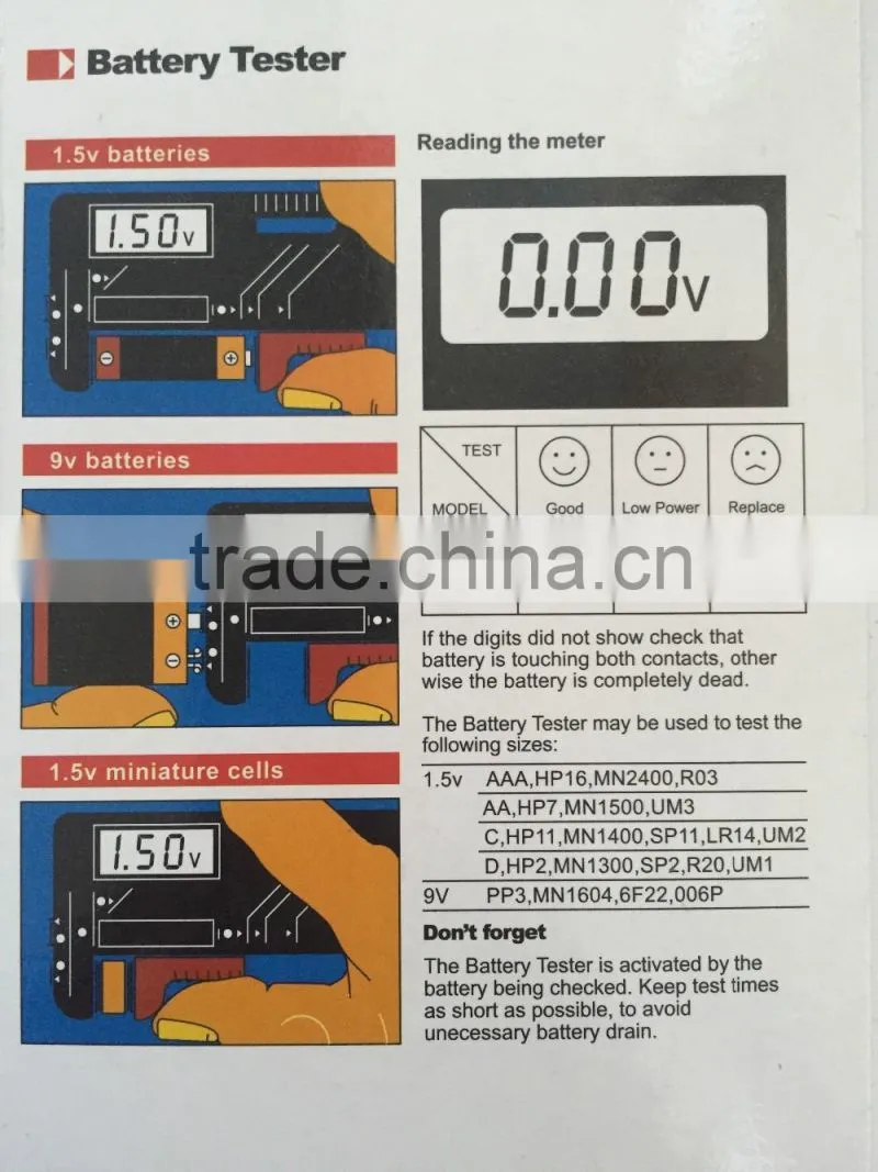 Portable Smart LCD Direct Digital Battery Tester BT-168D Checker Electronic Battery Power Measure 9V 1.5V Button Cell AAA AA C D