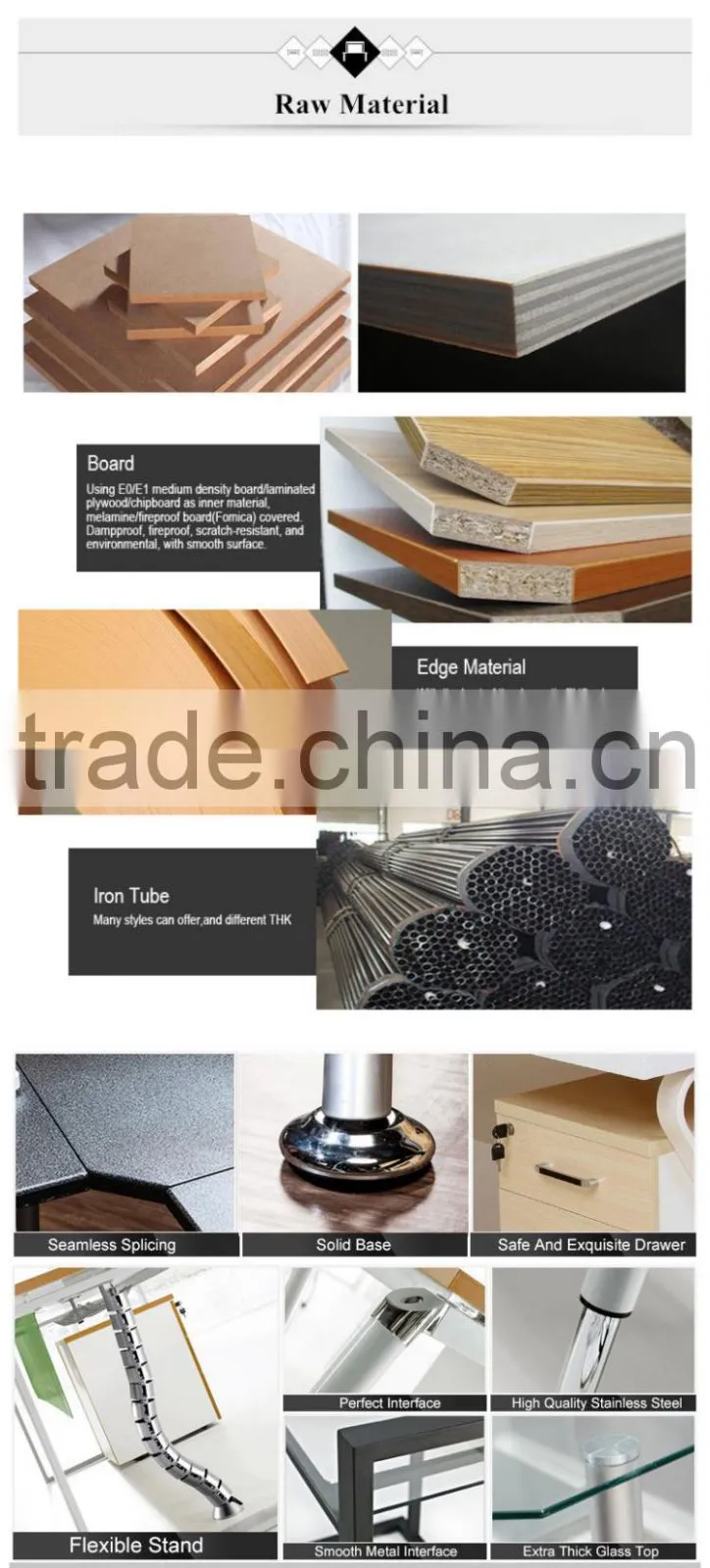 Modern office furniture office desk MFC manager table,fashion Desk