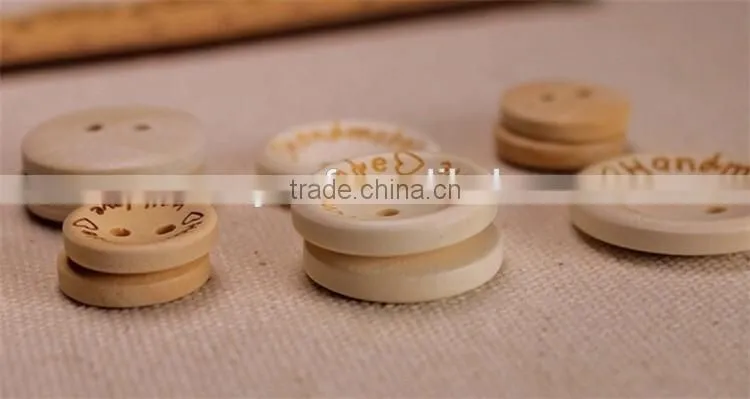 Custom bulk small wooden shirt buttons